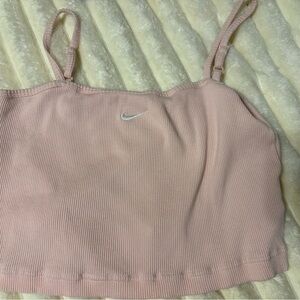 Nike Light Pink Ribbed Top